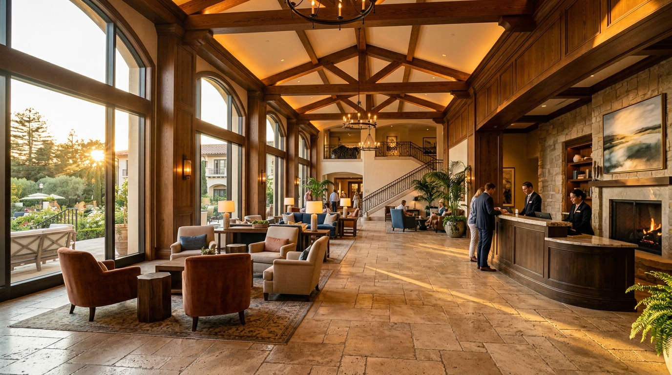 Travertine Grand Arrival Lobby